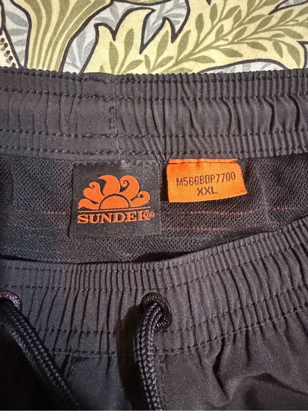Sundek Black Swim Short Shorts with Orange & Teal Stripe